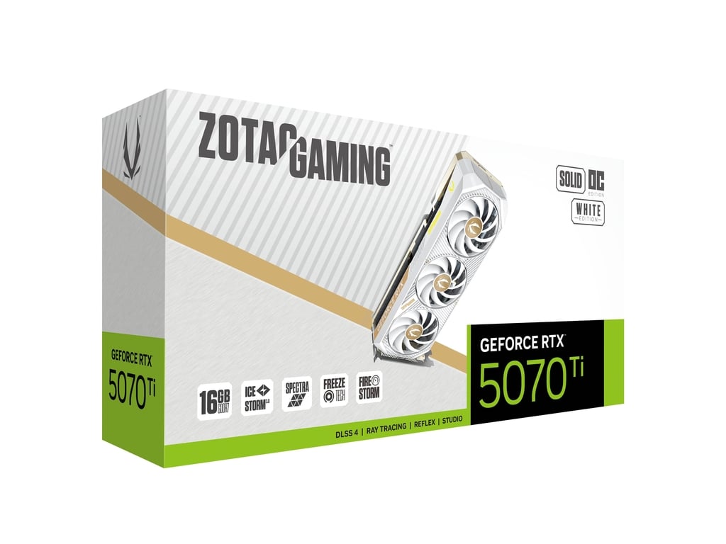 ZOTAC Graphic Adapter GeForce RTX 5070 Ti 16GB GDDR7 SOLID Core OC White Edition