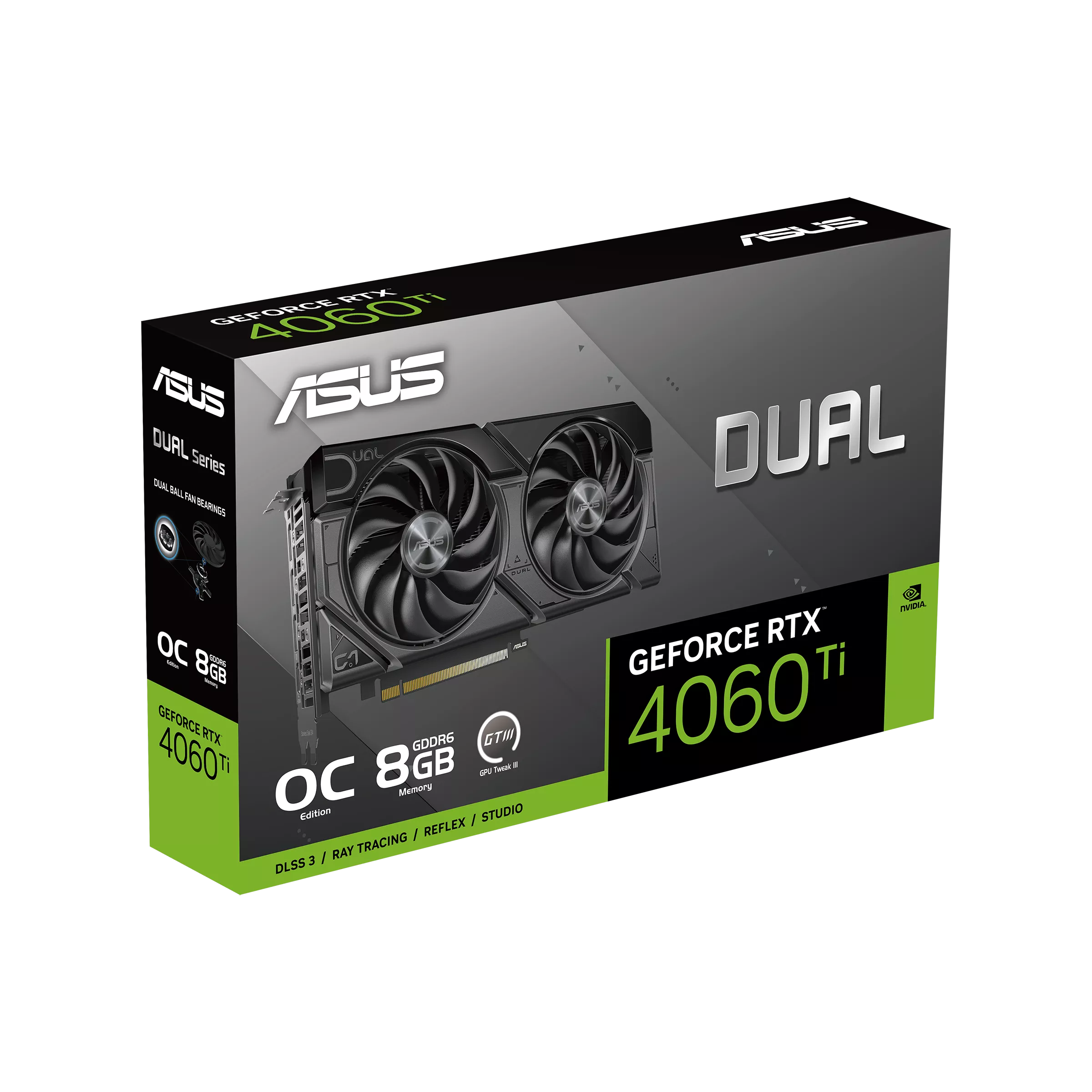 ASUS Graphic Card GeForce RTX 4060 Ti 8GB GDDR6 DUAL OC EVO DUAL-RTX4060TI-O8G-EVO
