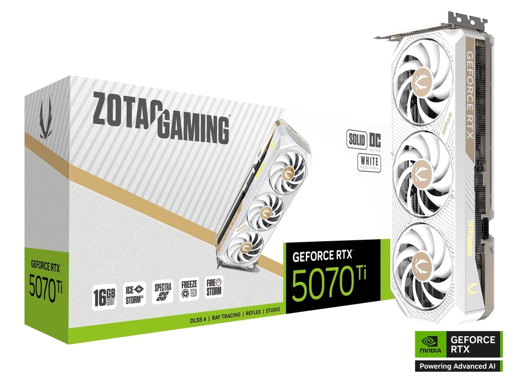 ZOTAC Graphic Adapter GeForce RTX 5070 Ti 16GB GDDR7 SOLID Core OC White Edition - Image 2