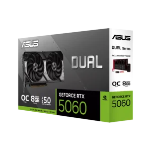 ASUS Graphic Card GeForce RTX 5060 8 GB GDDR7 OC DUAL-RTX5060-O8G