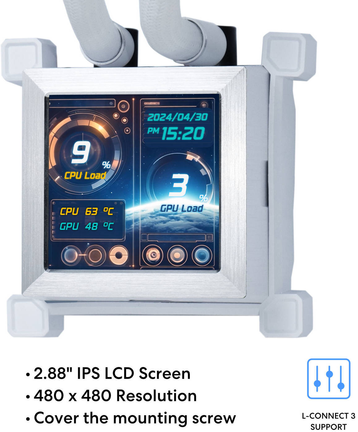 LIAN LI Hydroshift AIO 360S LCD G89.GHSLCD36SW.00 WHITE - Image 4